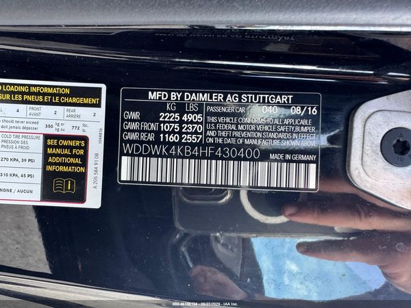 2017 MERCEDES-BENZ C 300 4MATIC — I9