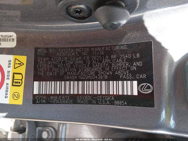 2017 LEXUS ES 350 — I9