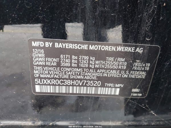 2017 BMW X5 XDRIVE35I — I9