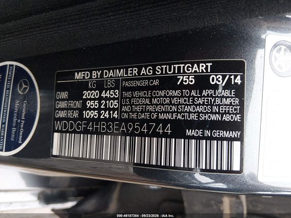 2014 MERCEDES-BENZ C 250 SPORT — I9