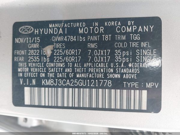 2016 HYUNDAI TUCSON ECO — I9