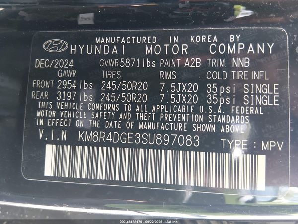 2025 HYUNDAI PALISADE SEL PREMIUM — I9