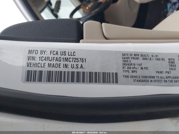 2021 JEEP GRAND CHEROKEE LAREDO E 4X4 — I9
