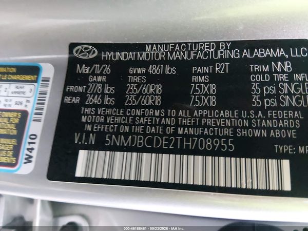 2026 HYUNDAI TUCSON SEL — I9