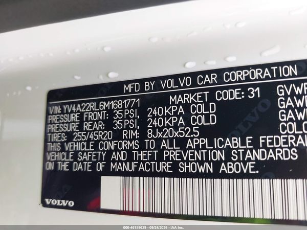 2021 VOLVO XC60 T6 INSCRIPTION — I9