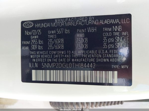 2026 HYUNDAI SANTA FE SEL — I9