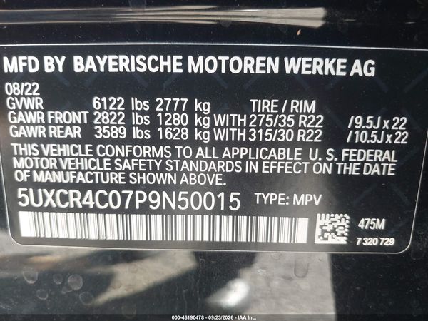 2023 BMW X5 SDRIVE40I — I9