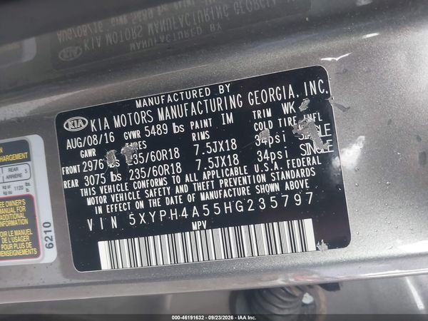 2017 KIA SORENTO 3.3L EX — I9
