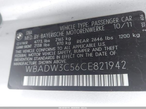 2012 BMW 328I — I9