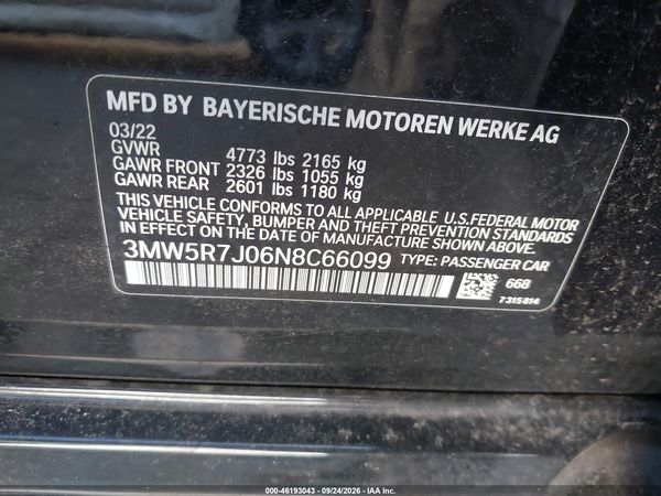 2022 BMW 330I XDRIVE — I9