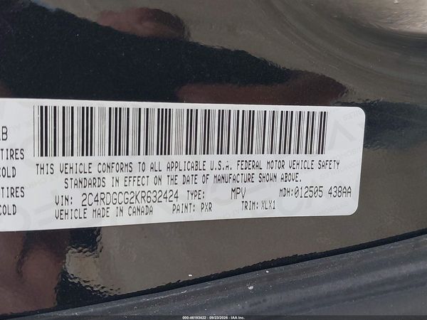 2019 DODGE GRAND CARAVAN SXT — I9
