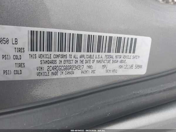 2016 DODGE GRAND CARAVAN SXT — I9