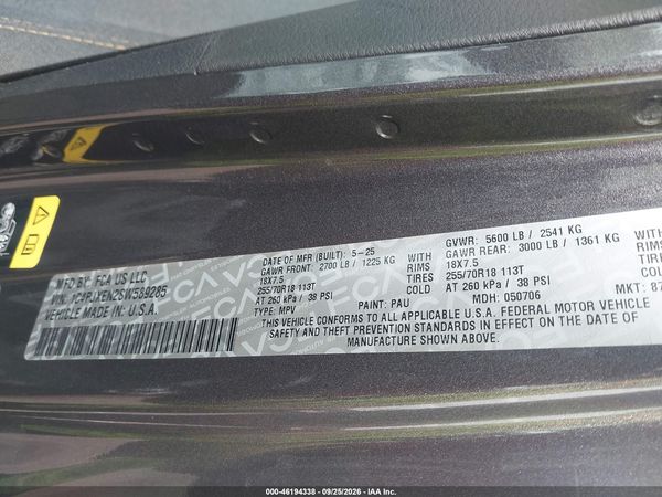 2025 JEEP WRANGLER 4-DOOR SAHARA 4X4 — I9