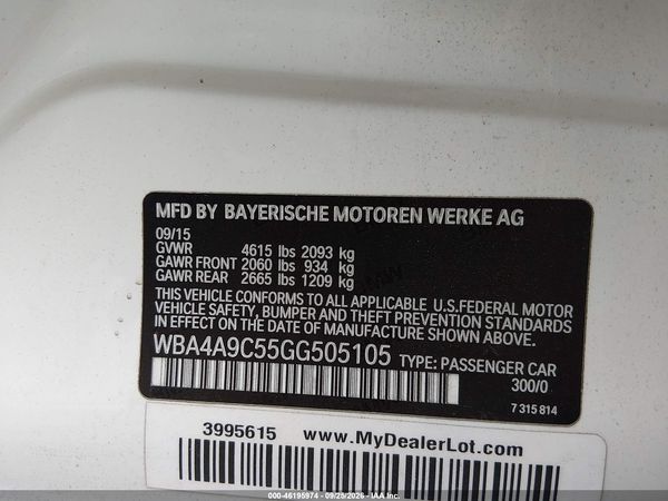 2016 BMW 4 SERIES 428I — I9