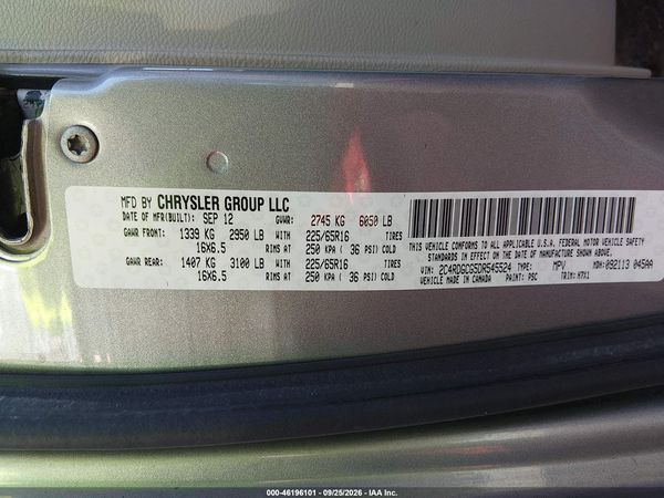 2013 DODGE GRAND CARAVAN SXT — I9