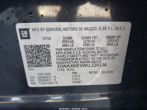 2019 CHEVROLET EQUINOX LT — I9