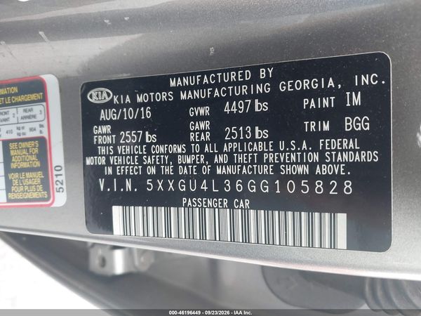 2016 KIA OPTIMA EX — I9