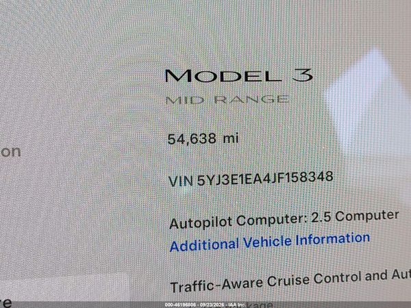 2018 TESLA MODELO 3 LONG RANGE/MID RANGE — I118