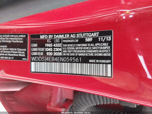2014 MERCEDES-BENZ CLA 250 CLA250 — I9