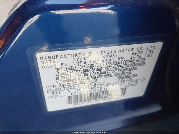 2019 NISSAN KICKS SV — I9