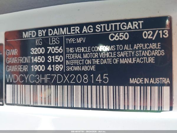 2013 MERCEDES-BENZ G 550 4MATIC — I9