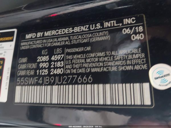 2018 MERCEDES-BENZ C 300 C300 — I9