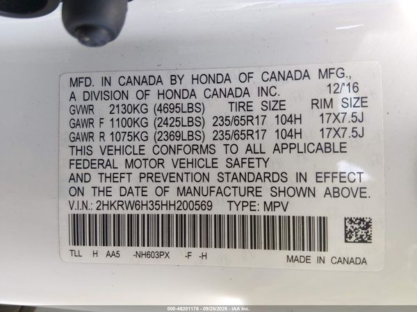 2017 HONDA CR-V LX — I9