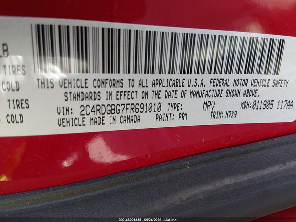 2015 DODGE GRAND CARAVAN SE PLUS — I9