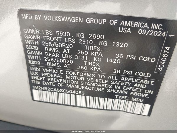 2025 VOLKSWAGEN ATLAS 2.0T SE W/TECHNOLOGY — I9