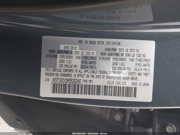 2021 MAZDA CX-9 CARBON EDITION — I9