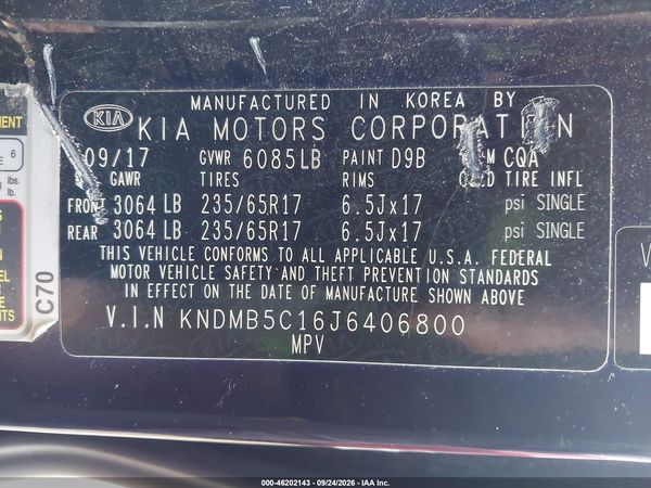 2018 KIA SEDONA LX — I9