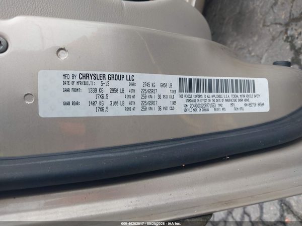 2013 DODGE GRAND CARAVAN SXT — I9