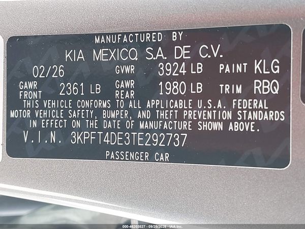 2026 KIA K4 LXS — I9