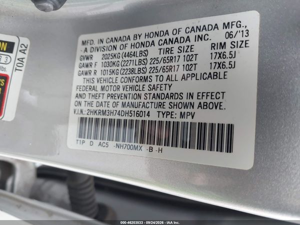 2013 HONDA CR-V EX-L — I9