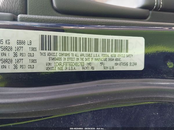 2016 JEEP GRAND CHEROKEE LIMITED — I9
