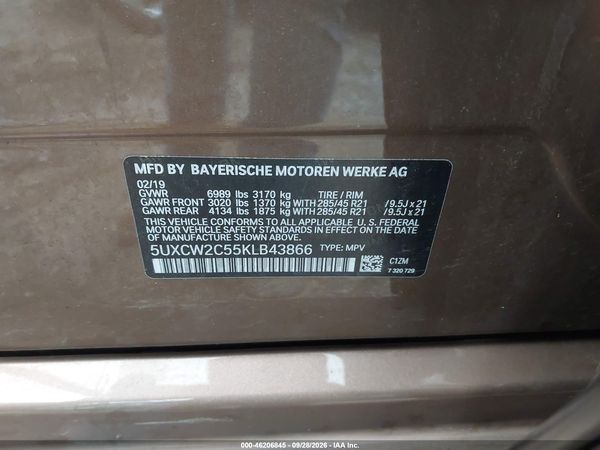 2019 BMW X7 XDRIVE40I — I9