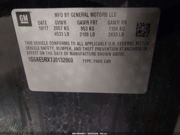 2018 CADILLAC ATS STANDARD — I9