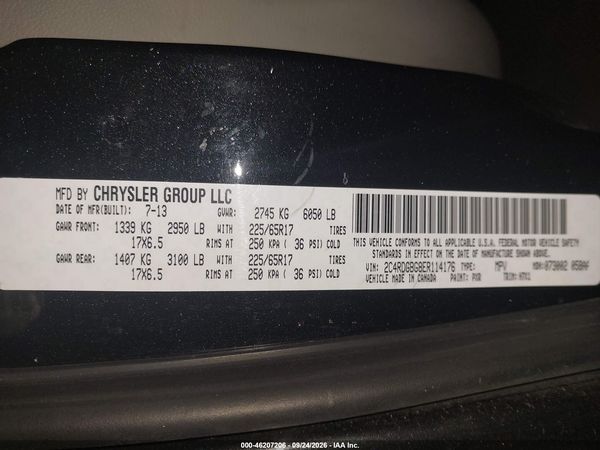 2014 DODGE GRAND CARAVAN SE — I9
