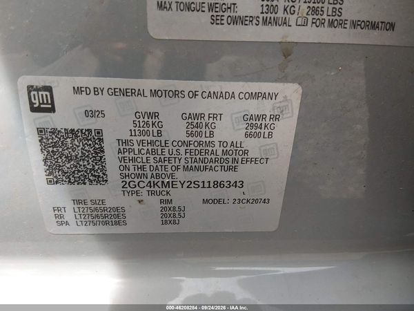 2025 CHEVROLET SILVERADO 2500HD 4WD  STANDARD BED CUSTOM — I9