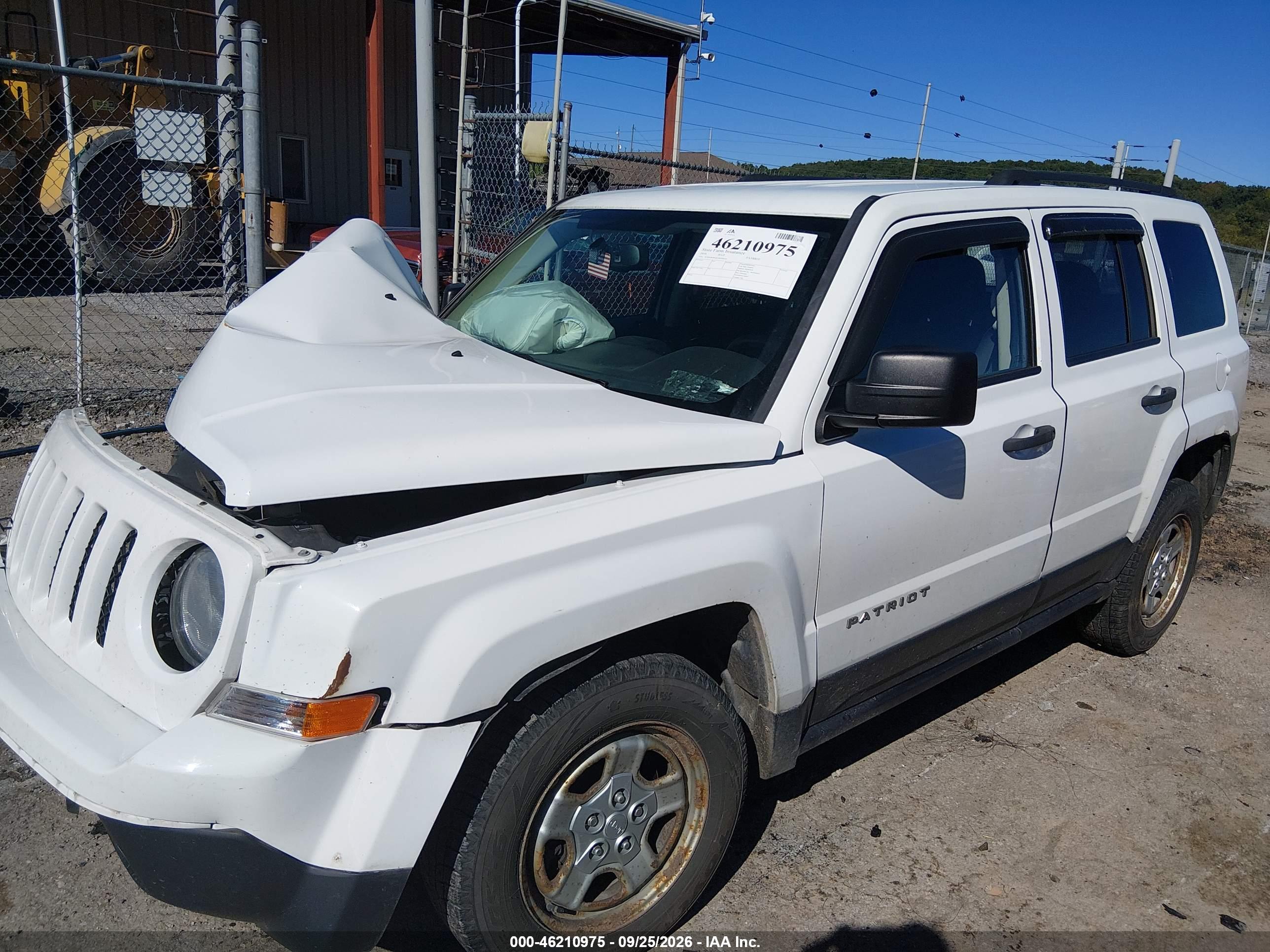 2016 JEEP PATRIOT SPORT — I2