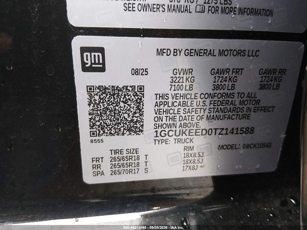2026 CHEVROLET SILVERADO 1500 4WD  SHORT BED RST — I9