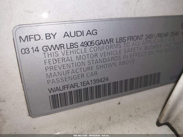 2014 AUDI A4 2.0T PREMIUM — I9