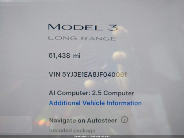 2018 TESLA MODELO 3 — I118