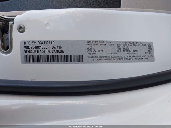 2023 CHRYSLER PACIFICA TOURING L — I9