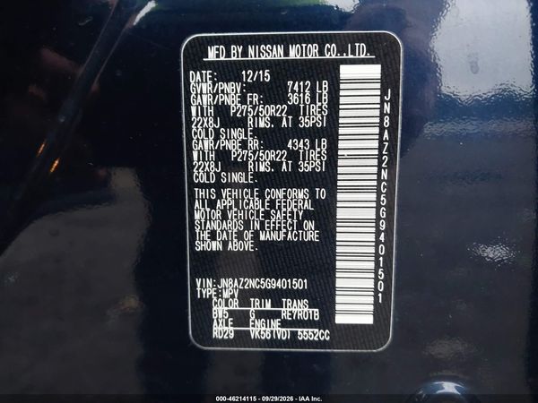 2016 INFINITI QX80 — I9