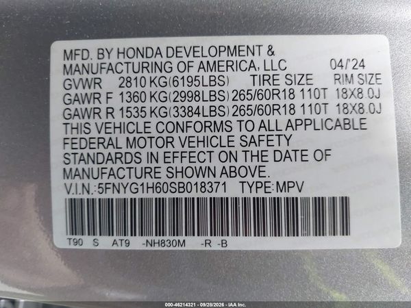 2025 HONDA PILOT TRAILSPORT — I9