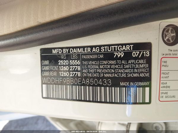 2014 MERCEDES-BENZ E 550 4MATIC — I9