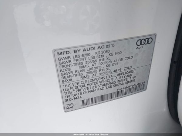 2015 AUDI Q7 3.0T PREMIUM — I9