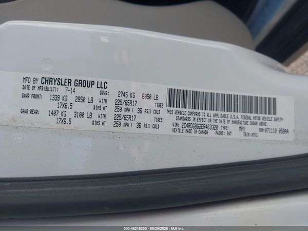 2014 DODGE GRAND CARAVAN AMERICAN VALUE PKG — I9
