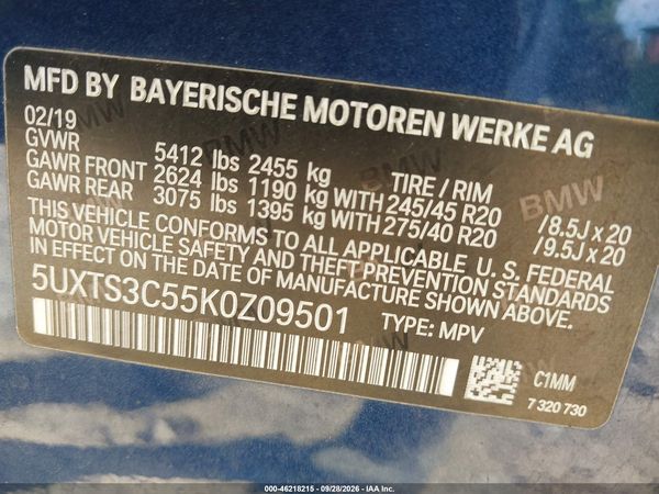 2019 BMW X3 M40I — I9